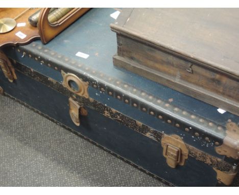 A vintage travel trunk