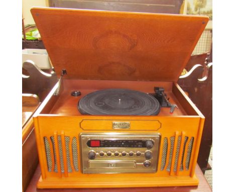 A Vintage Collection gramophone with tape deck and CD player (Sold as seen, untested)