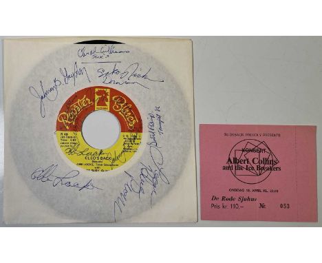 A copy of 'Blues Party' (R49) signed to label and plain white paper sleeve by Albert Collins and band members. Also with a co