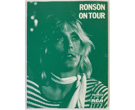 An original Mick Ronson c 1977 'On Tour' press pack to inc folded poster, 'Slaughter' sticker (unused), three glossy 8x10" Ma