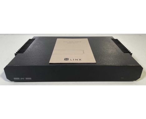 A Linx Audio Vega power amplifier. Serial no: 19799. Powers on.