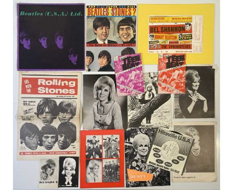Good selection of 1960s memorabilia: 10x7" handbill / ticket order form for Woolwich Granada with Springfields, Del Shannon e