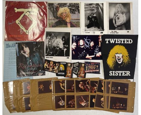 Hard rock / metal memorabilia to inc: Mikkey Dee signed signature drumstick pair, Twisted Sister signed 12", Nikki Sixx signe