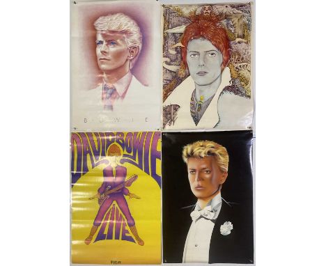 Four David Bowie posters to inc: original and rare to see 1972 BA8 Big O published poster with George Underwood design (23.5 