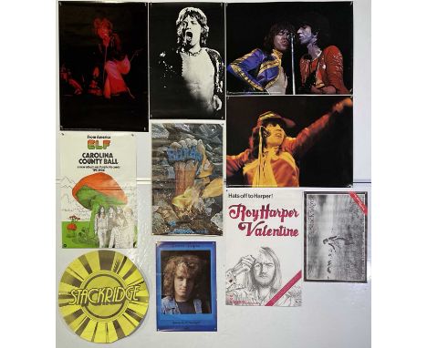 15 Early 1970’s Music Posters, mostly record promos including Babe Ruth ’73, Atomic Rooster ’70, Slik ’76, Stackridge ’73, Ke