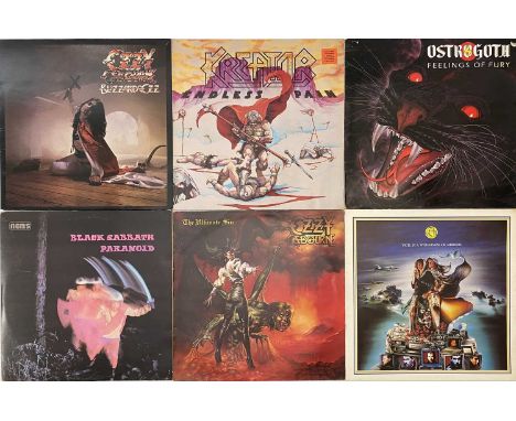 METAL - LP COLLECTION (INC. RARITIES). Ferocious collection of 33 x (predominantly) LPs loaded with rarities. To include Ostr
