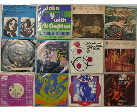 JOHN MAYALL - 7" COLLECTION (OVERSEAS PRESSINGS). An extensive collection of around 74 7" singles by John Mayall, overseas pr