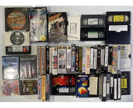 Approx 38 mostly VHS cassettes (also some similar formats) to inc video CD, a Small Faces - Ogdens' Nut Gone.. 4track stereo 
