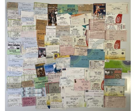 200+ ticket stubs chiefly c 1980s to 00s. To inc: Johnny Winter, Eric Clapton. Dio, Uli Jon Roth, Bonnie Raitt, Status Quo, D