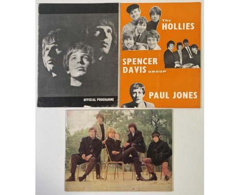 Three collectable concert programmes to inc: Jimi Hendrix Experience / Walker Brothers 1967, Rolling Stones Sept 1965 (pencil