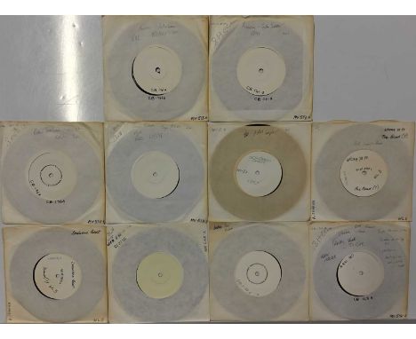 ROCK/ PSYCH/ REGGAE/ PROG - 7" WHITE LABEL/ TEST PRESSINGS. A selection of 10 7" white label/ test pressings. Artists/ titles