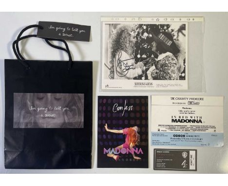 Music memorabilia to inc: Cher signed 8x10", Madonna 'In Bed With Madonna' premiere invite, 'I'm Going to Tell You A Secret' 