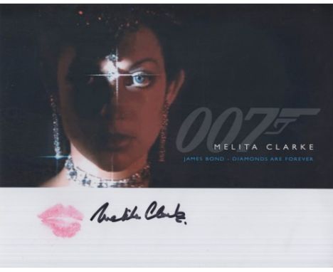 007 James Bond movie Diamonds are Forever 8x10 colour photo signed by Melita Clarke who has also personally kissed the photo!