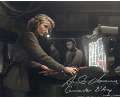 Star Wars movie The Rise of Skywalker colour scene 8x10 photo signed by actress Amanda Lawrence who played Commander d'Acy. G