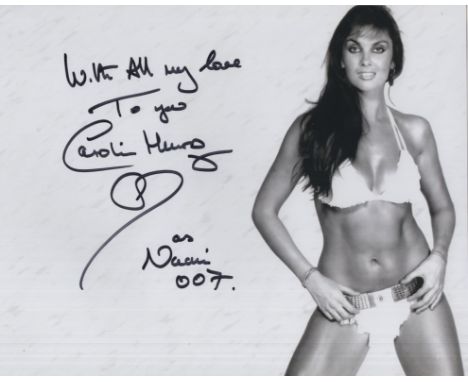 007 James Bond movie The Spy Who Loved Me 8x10 inch colour photo signed by actress Caroline Munro. Good condition. All autogr