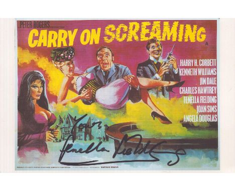 Fenella Fielding signed 6x4inch colour Carry on Screaming postcard. Good condition. All autographs come with a Certificate of