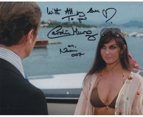 007 James Bond movie The Spy Who Loved Me 8x10 inch colour photo signed by actress Caroline Munro. Good condition. All autogr
