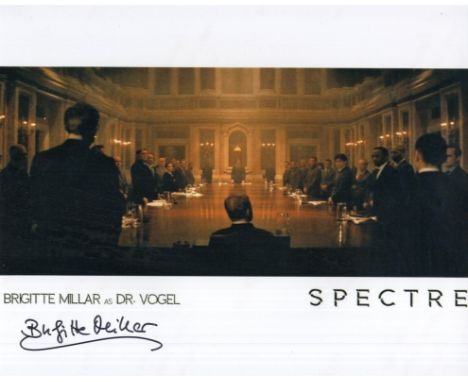 007 James Bond movie Spectre 8x10 colour photo signed by actress Brigitte Millar as Dr Vogel. Good condition. All autographs 