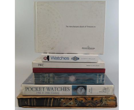 A Collection of Watch Reference Books including Longines Giada, Pocket Watches by Alan Shenton, IWC and Jaeger LeCoultre etc.