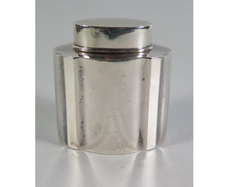 A George V Silver Tea Caddy, Birmingham 1913, E S Barnsley &amp; Co., 107g 