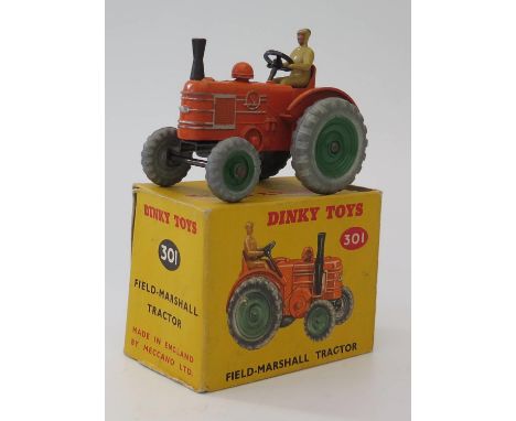 Dinky Die Cast Toy _ 301 Field-Marshall Tractor, model gd./vgd., box gd. 
