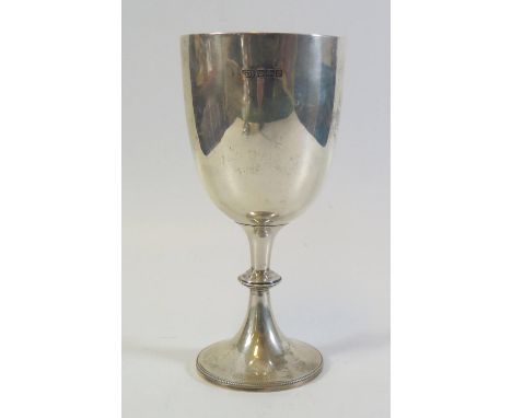 An Edward VII Silver Goblet, Sheffield 1906, Harrison Brothers &amp; Howson, 167g, 18cm 