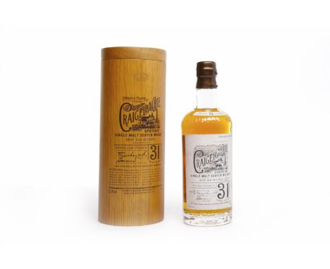 CRAIGELLACHIE VERY OLD RESERVE AGED 31 YEARSActive. Craigellachie, Moray.Limited batch no. 04-6137, matured in first fill and