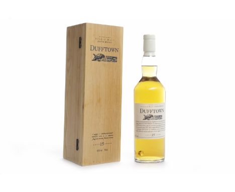 DUFFTOWN AGED 15 YEARS FLORA & FAUNA - FIRST EDITIONActive. Dufftown, Banffshire.70cl, 43% volume, in wooden box.   CONDITION