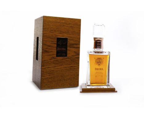 BRORA 1972 DECANTER AGED 40 YEARSClosed 1983. Brora, Sutherland.Distilled 1972, bottled no. 131 of 160. The oldest bottling o