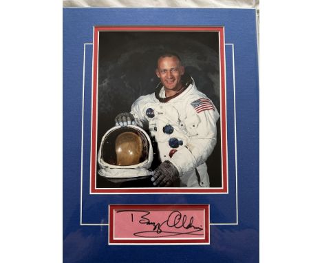 Buzz Aldrin. NASA Apollo 11 Astronaut and second man to walk on the moon. This item is a bold signature that has been profess