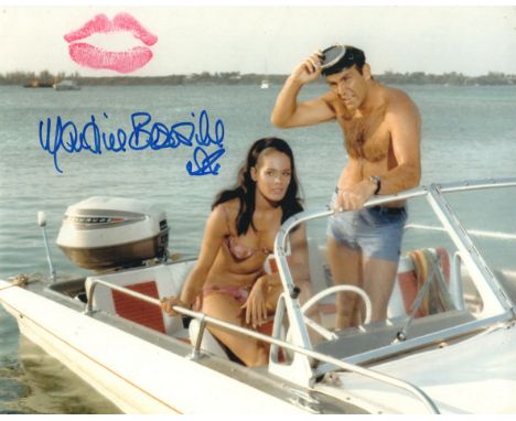 007 James Bond actress Martine Beswick signed and kissed Thunderball 8x10 photo! She has personally kissed this making it a w