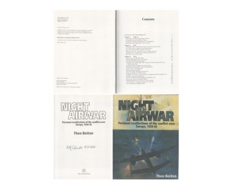 WWII Rolf Ebartd Signed Book Nightjagd The Night Fighter versus Bomber War over the Third Reich 1939 45 by Theo Boiten 1997 F