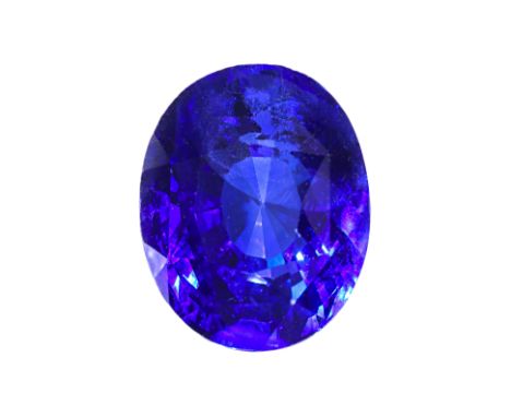 A LARGE UNHEATED ROYAL BLUE SAPPHIRE LOOSE GEM Featuring a large unheated Royal blue sapphire, weighing 16.61 Cts, of an oval