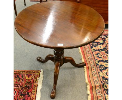 A mahogany bird cage tripod table 