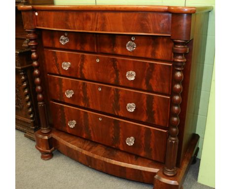 A Victorian mahogany Scotch chest 