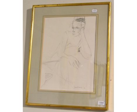 Isabel Macwhirter, Portrait study, signed and dated (19)64, pencil 