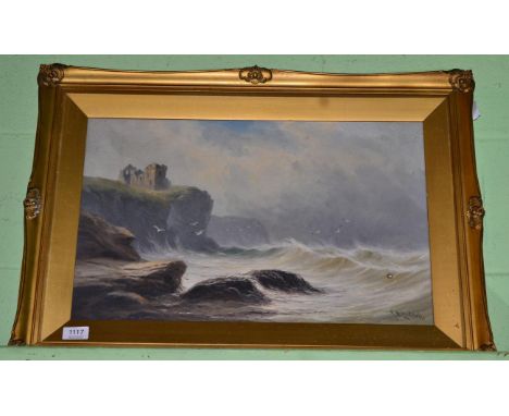 J D Liddell ''On Caithness Coast'', signed, inscribed verso, oil on canvas 