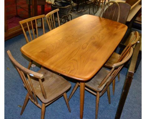 Five Ercol 391 chairs and one other 