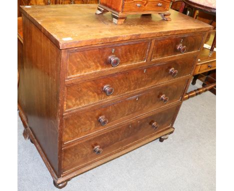 A Victorian mahogany four height chest of drawers