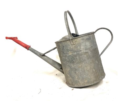 Galvanished vintage watering can with attachment 