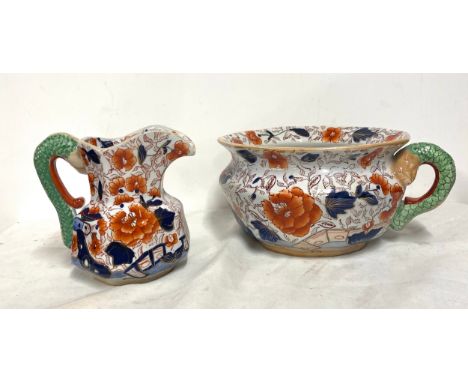 Vintage design pottery jug and potty 