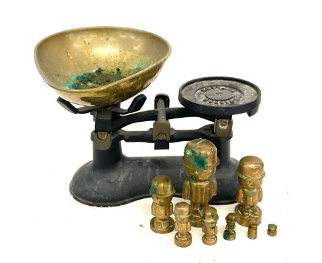 Vintage Homepride scales with novelty weights 