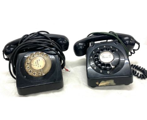 2 Vintage / Retro  black telephones