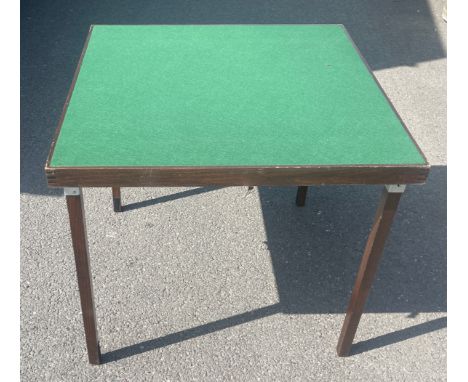 Folding leg card table, approximate height 67cm, 76cm Square