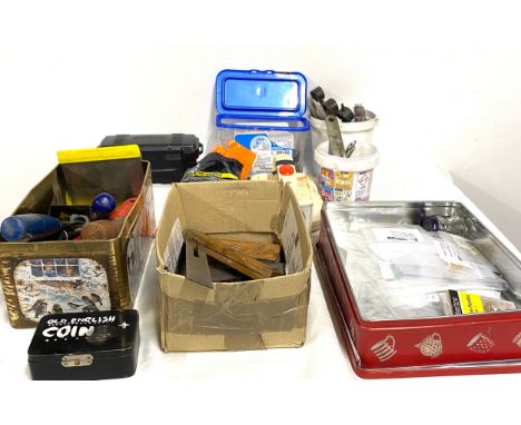 Large selection of assorted tools includes nail gun etc 