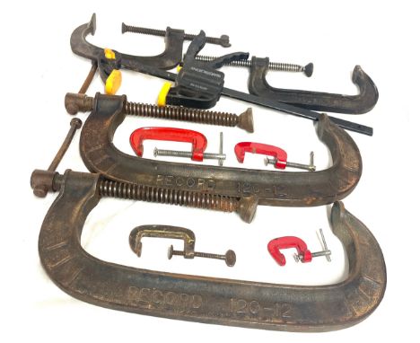 Large selection of G clamps, to include vintage N120 _12  etc