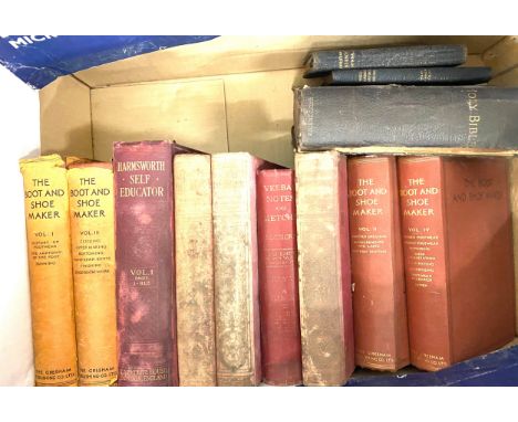 Selection of vintage books to include boot the shoe maker, holy bible etc 