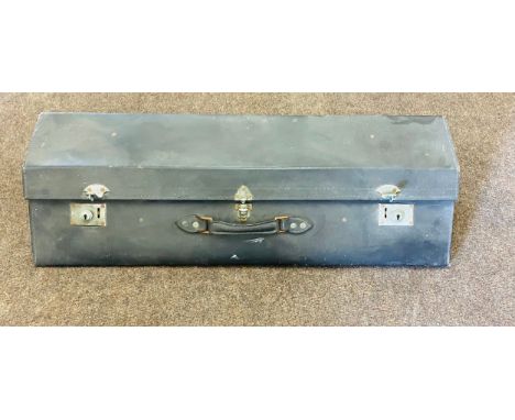 Vintage car trunk case, approximate measurements: Height 7 inches, Width 36 inches, Depth 13 inches