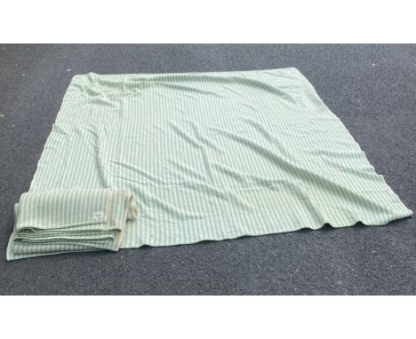 2 Vintage wool blankets, approximate measurements 81 inches by 87 inches made by All Wool Balbirnie, made in Scotland