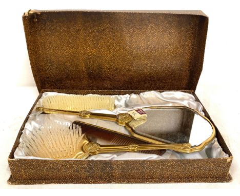 Vintage cased dressing table set 